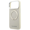 Karl Lagerfeld Ring Stand 360 Saffiano Classic Logo MagSafe Case for Apple iPhone 18 Pro / 17 Pro, Beige