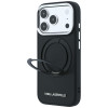 Karl Lagerfeld Ring Stand 360 Saffiano Classic Logo MagSafe Case for Apple iPhone 18 Pro / 17 Pro, Black (KF003179)