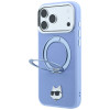 Karl Lagerfeld with Ring Stand 360 Choupette Head Pin MagSafe Case for Apple iPhone 18 Pro Max / 17 Pro Max, Light Blue (KF003220)