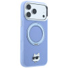 Karl Lagerfeld with Ring Stand 360 Choupette Head Pin MagSafe Case for Apple iPhone 18 Pro Max / 17 Pro Max, Light Blue (KF003220)