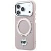 Karl Lagerfeld with Ring Stand 360 Choupette Head Pin MagSafe Case for Apple iPhone 18 Pro Max / 17 Pro Max, Pink