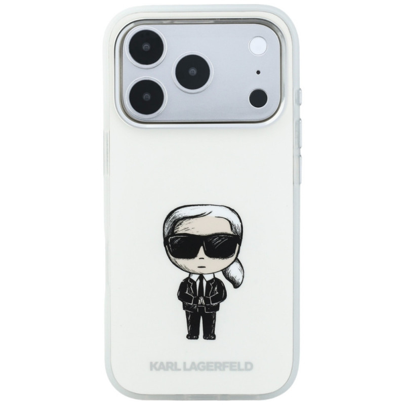 Karl Lagerfeld IML Ikonik Sketch Print MagSafe Case for Apple iPhone 18 Pro Max / 17 Pro Max, Beige (KLD22794)