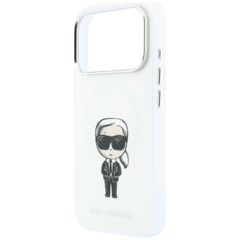 Karl Lagerfeld IML Ikonik Sketch Print MagSafe Case for Apple iPhone 18 Pro Max / 17 Pro Max, Beige (KLD22794)