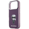 Karl Lagerfeld IML Ikonik Sketch Print MagSafe Case for Apple iPhone 18 Pro / 17 Pro, Burgundy