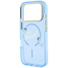 Karl Lagerfeld Script Logo MagSafe Case for Apple iPhone 18 Pro / 17 Pro, Light Blue