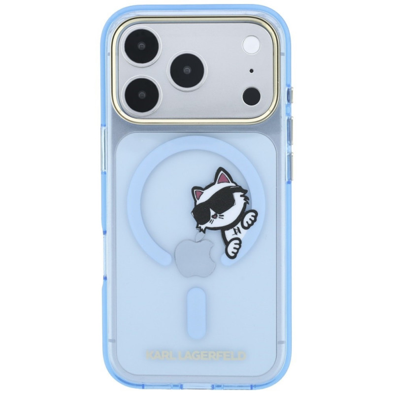 Karl Lagerfeld Peekaboo Logo MagSafe Case for Apple iPhone 18 Pro Max / 17 Pro Max, Blue