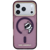 Karl Lagerfeld Peekaboo Logo MagSafe Case for Apple iPhone 18 Pro / 17 Pro, Burgundy