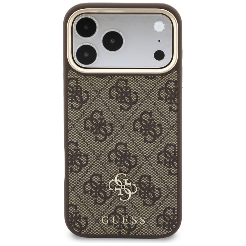 Guess 4G Case with Wallet, MagSafe, for Apple iPhone 18 Pro Max / 17 Pro Max, brown