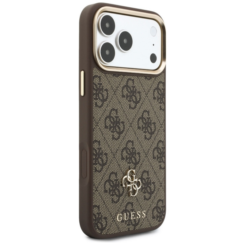 Guess 4G Case with Wallet, MagSafe, for Apple iPhone 18 Pro Max / 17 Pro Max, brown