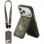 Guess 4G Case with Wallet and Lanyard, MagSafe, for Apple iPhone 18 Pro / 17 Pro, brown