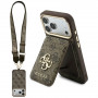 Guess 4G Case with Wallet and Lanyard, MagSafe, for Apple iPhone 18 Pro Max / 17 Pro Max, brown