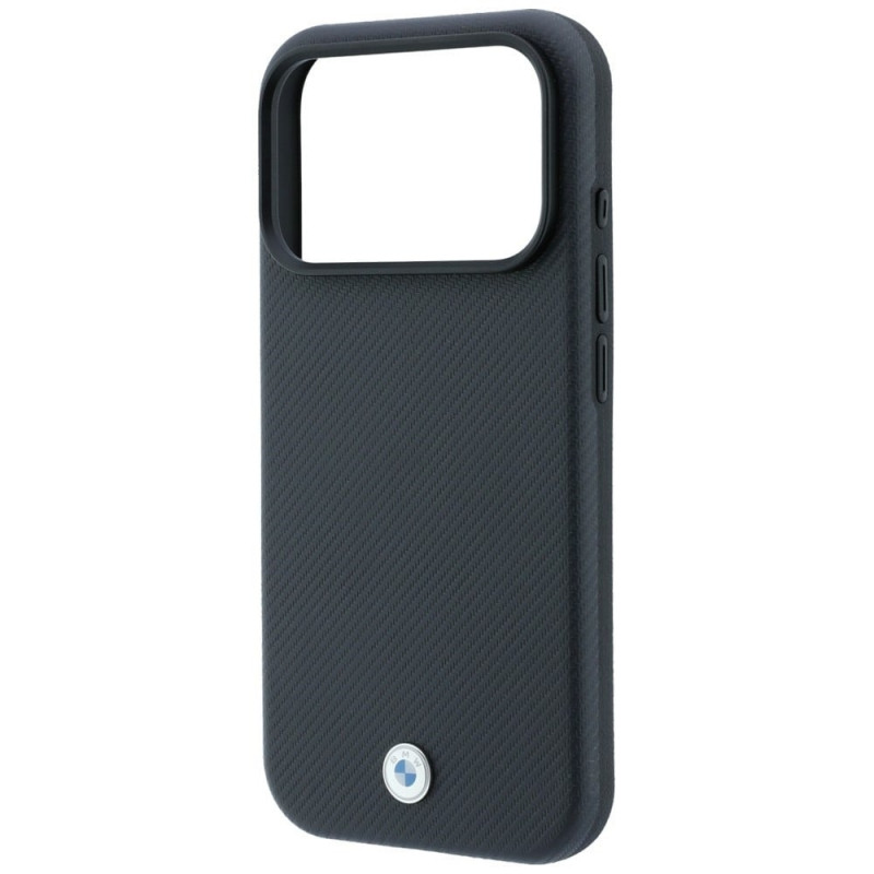 BMW Kevlar Metal Logo MagSafe Case for Apple iPhone 18 Pro / 17 Pro, anthracite