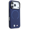BMW M Carbon Printed Ring MagSafe Case for Apple iPhone 18 Pro / 17 Pro, navy blue