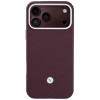 BMW Quilted Pattern Metal Logo Case and Wallet Set for Apple iPhone 18 Pro / 17 Pro, burgundy