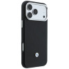 BMW Quilted Pattern Metal Logo Case and Wallet Set for Apple iPhone 18 Pro Max / 17 Pro Max, black