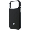 BMW Quilted Pattern Metal Logo Case and Wallet Set for Apple iPhone 18 Pro Max / 17 Pro Max, black
