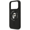 Karl Lagerfeld Silicone Karl&Choupette Ring MagSafe Case for Apple iPhone 18 Pro Max / 17 Pro Max, black
