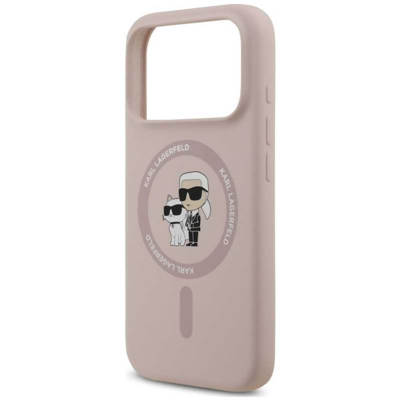 Karl Lagerfeld Silicone Karl&Choupette Ring MagSafe Case for Apple iPhone 18 Pro / 17 Pro, black