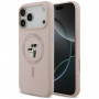 Karl Lagerfeld Silicone Karl&Choupette Ring MagSafe Case for Apple iPhone 18 Pro Max / 17 Pro Max, pink