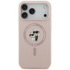 Karl Lagerfeld Silicone Karl&Choupette Ring MagSafe Case for Apple iPhone 18 Pro Max / 17 Pro Max, pink