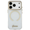 Guess IML Script Metal MagSafe Case for Apple iPhone 18 Pro / 17 Pro, transparent