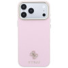 Guess Saffiano Small 4G & Classic Logo MagSafe Case for Apple iPhone 18 Pro / 17 Pro, pink
