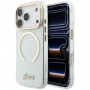 Guess IML Script Metal MagSafe Case for Apple iPhone 18 Pro Max / 17 Pro Max, transparent