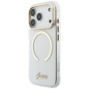 Guess IML Script Metal MagSafe Case for Apple iPhone 18 Pro Max / 17 Pro Max, transparent