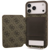 Guess 4G Cardslots & Magnetic Closure Crossbody Case for Apple iPhone 18 Pro / 17 Pro, brown