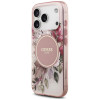 Guess IML Flower & Tonal Circle MagSafe Case for Apple iPhone 18 Pro Max / 17 Pro Max, pink