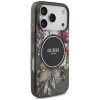 Guess IML Flowers Pearl Strap MagSafe Case for Apple iPhone 18 Pro / 17 Pro, black