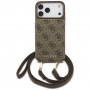 Guess 4G Cardslots & Magnetic Closure Crossbody Case for Apple iPhone 18 Pro Max / 17 Pro Max, brown