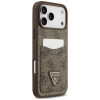 Guess 4G Double Card Triangle Case for Apple iPhone 18 Pro Max / 17 Pro Max, Brown
