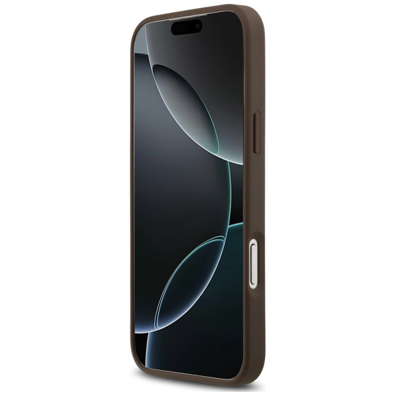 Guess 4G Double Card Triangle Case for Apple iPhone 18 Pro Max / 17 Pro Max, Brown