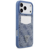 Guess 4G Double Card Triangle Case for Apple iPhone 18 Pro Max / 17 Pro Max, Blue