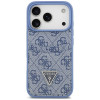 Guess 4G Double Card Triangle Case for Apple iPhone 18 Pro / 17 Pro, Blue