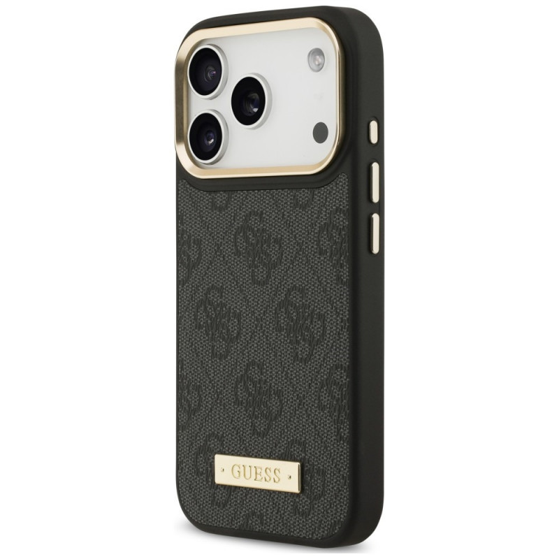 Guess 4G Logo Plate MagSafe Case for Apple iPhone 18 Pro Max / 17 Pro Max, Black