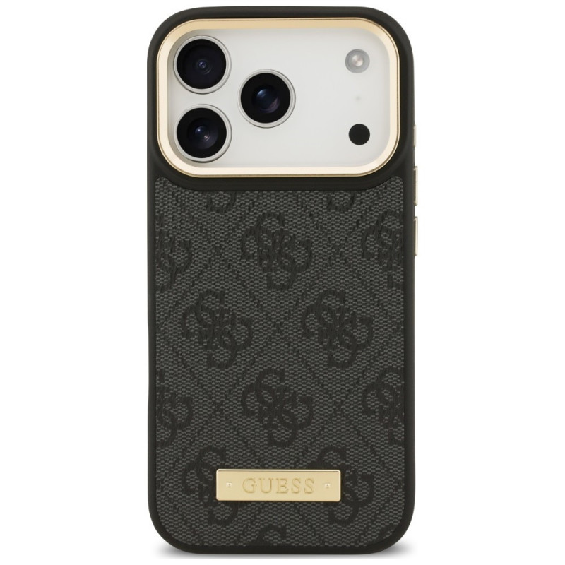 Guess 4G Logo Plate MagSafe Case for Apple iPhone 18 Pro Max / 17 Pro Max, Black