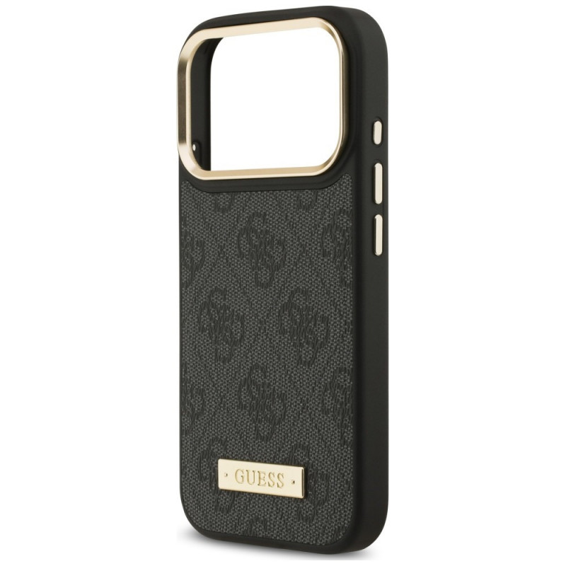 Guess 4G Logo Plate MagSafe Case for Apple iPhone 18 Pro Max / 17 Pro Max, Black
