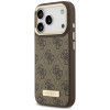 Guess 4G Logo Plate MagSafe Case for Apple iPhone 18 Pro / 17 Pro, Brown