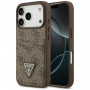 Guess 4G Double Card Triangle Case for Apple iPhone 18 Pro / 17 Pro, Brown