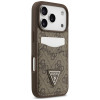Guess 4G Double Card Triangle Case for Apple iPhone 18 Pro / 17 Pro, Brown