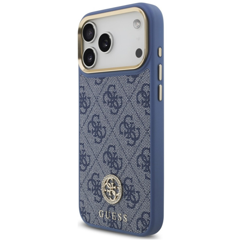 Guess 4G Strass Logo MagSafe Case for Apple iPhone 18 Pro Max / 17 Pro Max, Blue