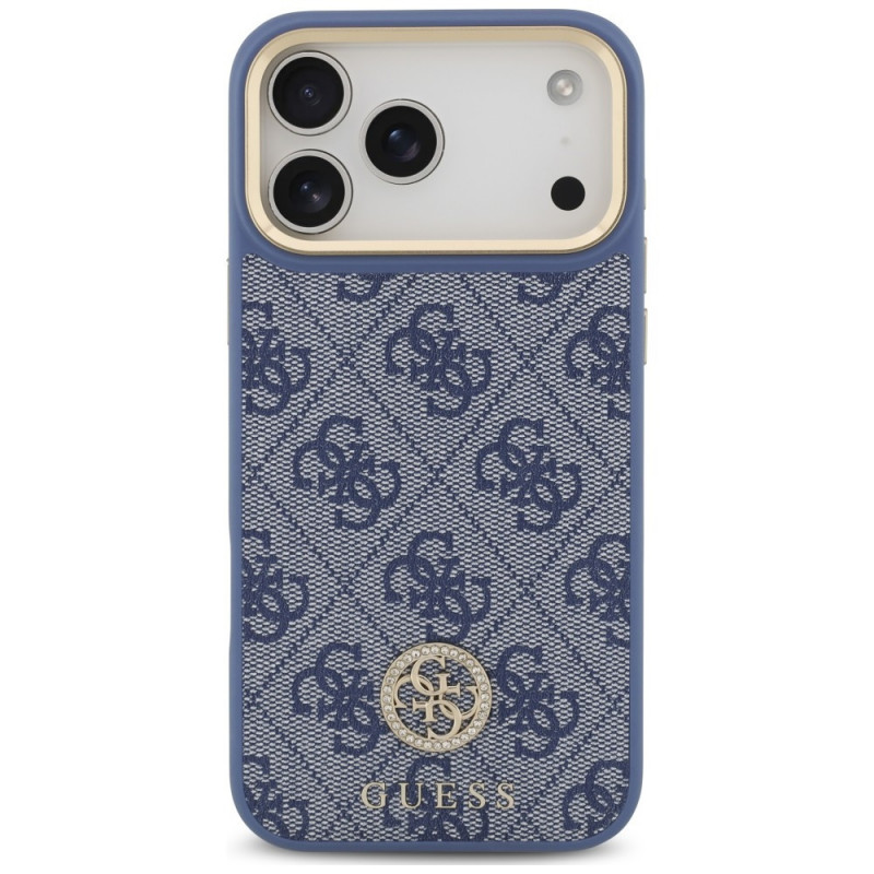 Guess 4G Strass Logo MagSafe Case for Apple iPhone 18 Pro Max / 17 Pro Max, Blue