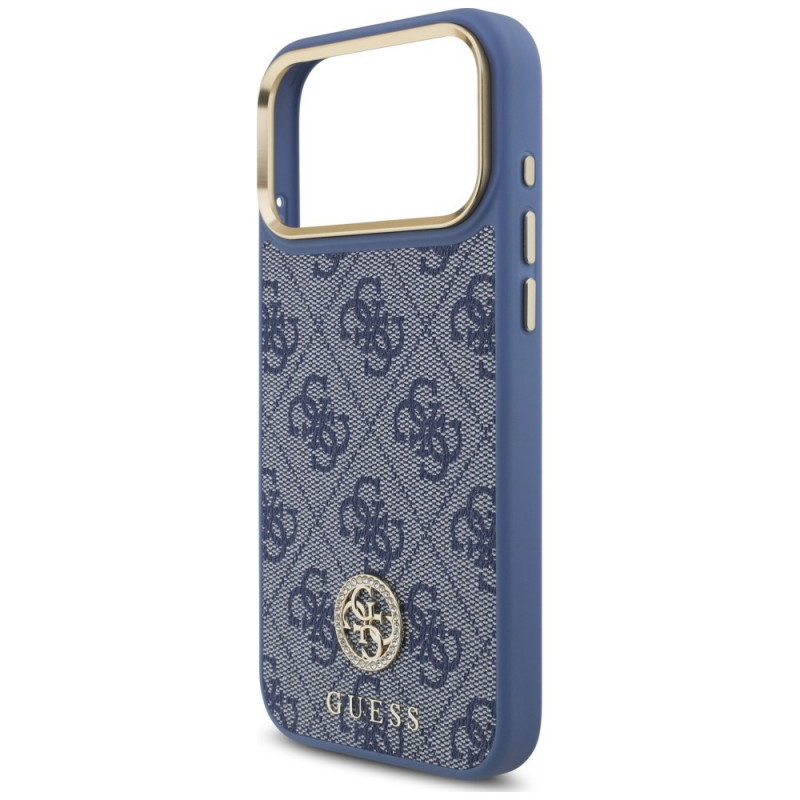 Guess 4G Strass Logo MagSafe Case for Apple iPhone 18 Pro Max / 17 Pro Max, Blue