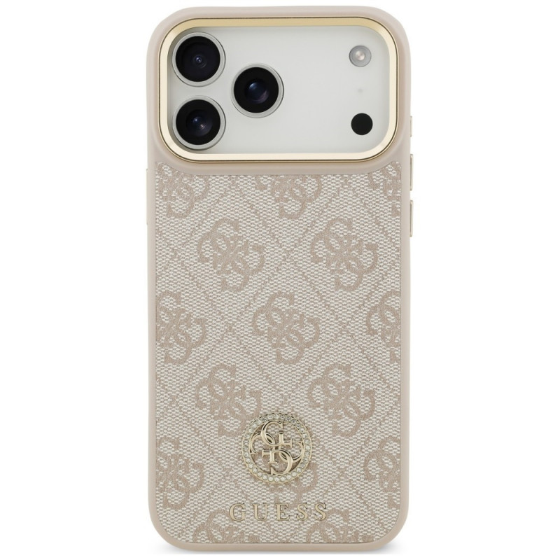 Guess 4G Strass Logo MagSafe Case for Apple iPhone 18 Pro Max / 17 Pro Max, Pink