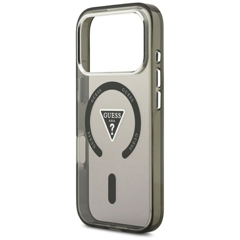 Guess IML Gradient Triangle Logo MagSafe Case for Apple iPhone 18 Pro Max / 17 Pro Max, Black