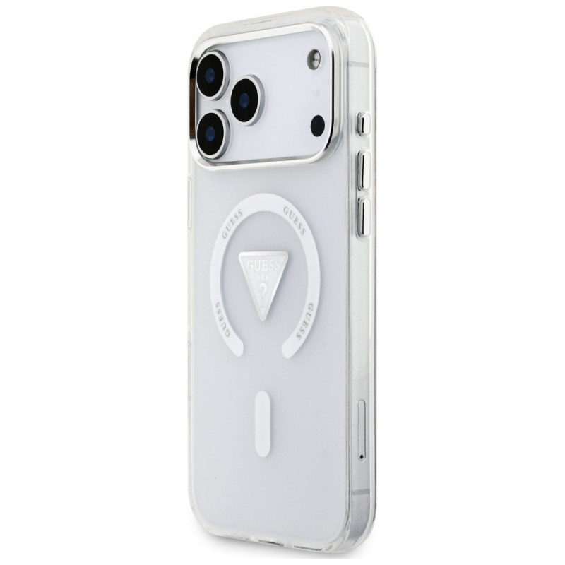 Guess IML Gradient Triangle Logo MagSafe Case for Apple iPhone 18 Pro Max / 17 Pro Max, Transparent