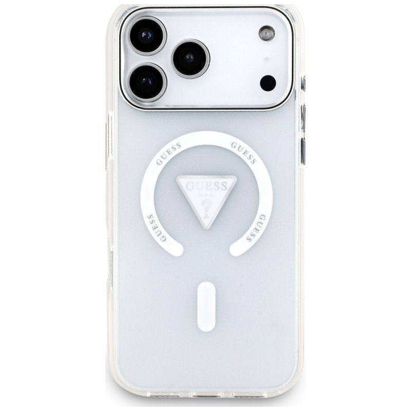Guess IML Gradient Triangle Logo MagSafe Case for Apple iPhone 18 Pro Max / 17 Pro Max, Transparent