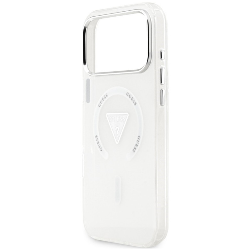 Guess IML Gradient Triangle Logo MagSafe Case for Apple iPhone 18 Pro Max / 17 Pro Max, Transparent